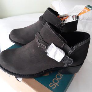 Sporto Amber Suede Shooties - Dark Grey - 7-1/2 W